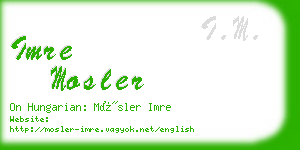 imre mosler business card